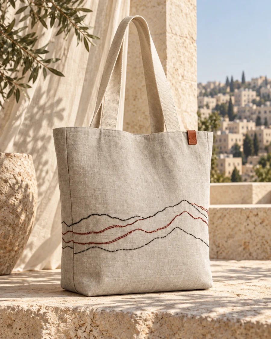 Jabal Linen Tote campaign view