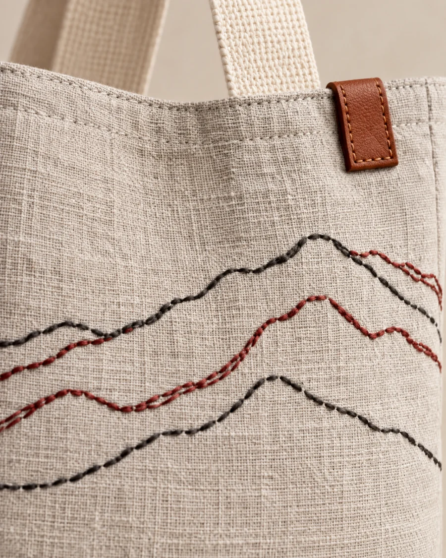 Jabal Linen Tote detail view