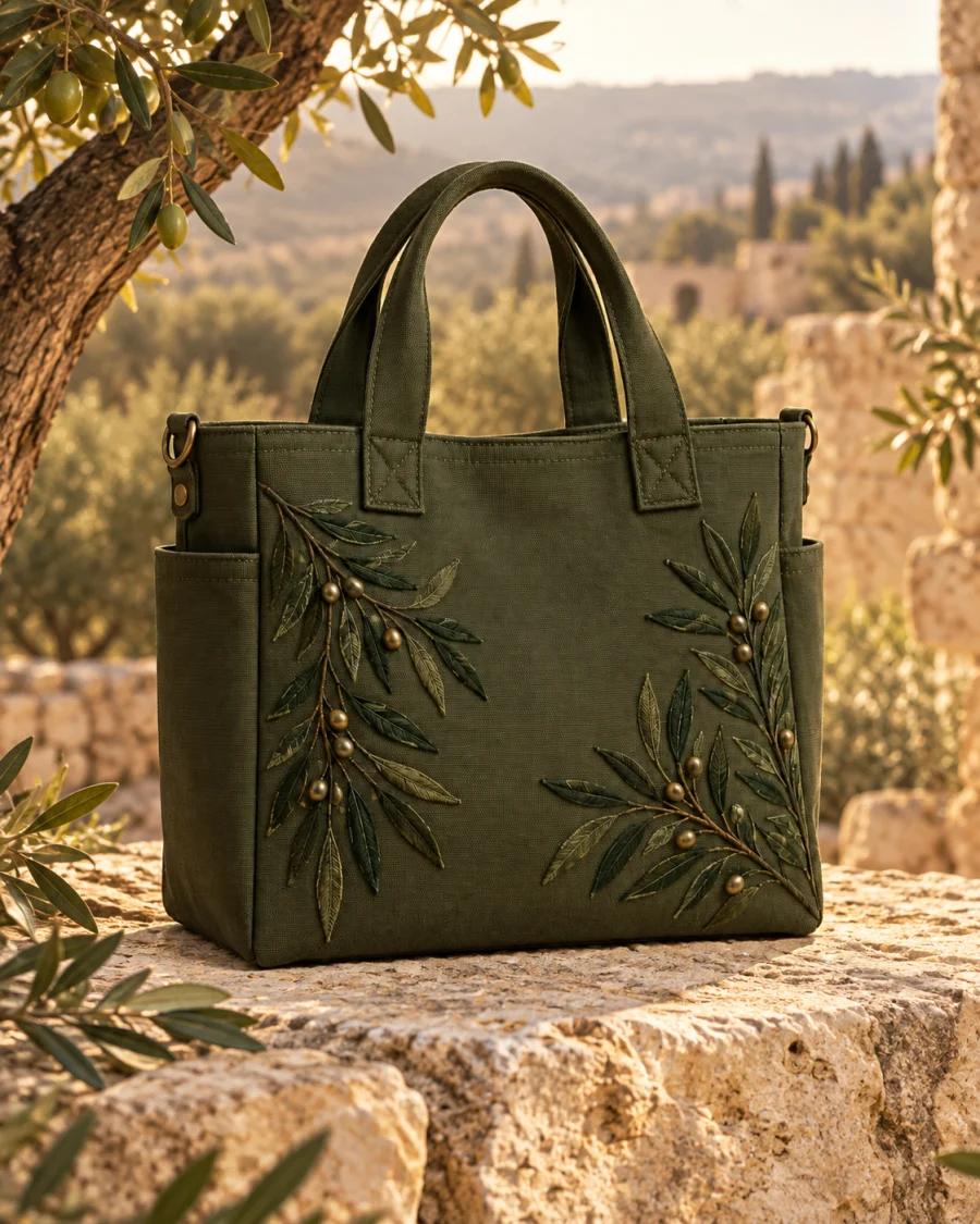 Olive Grove Tote campaign view