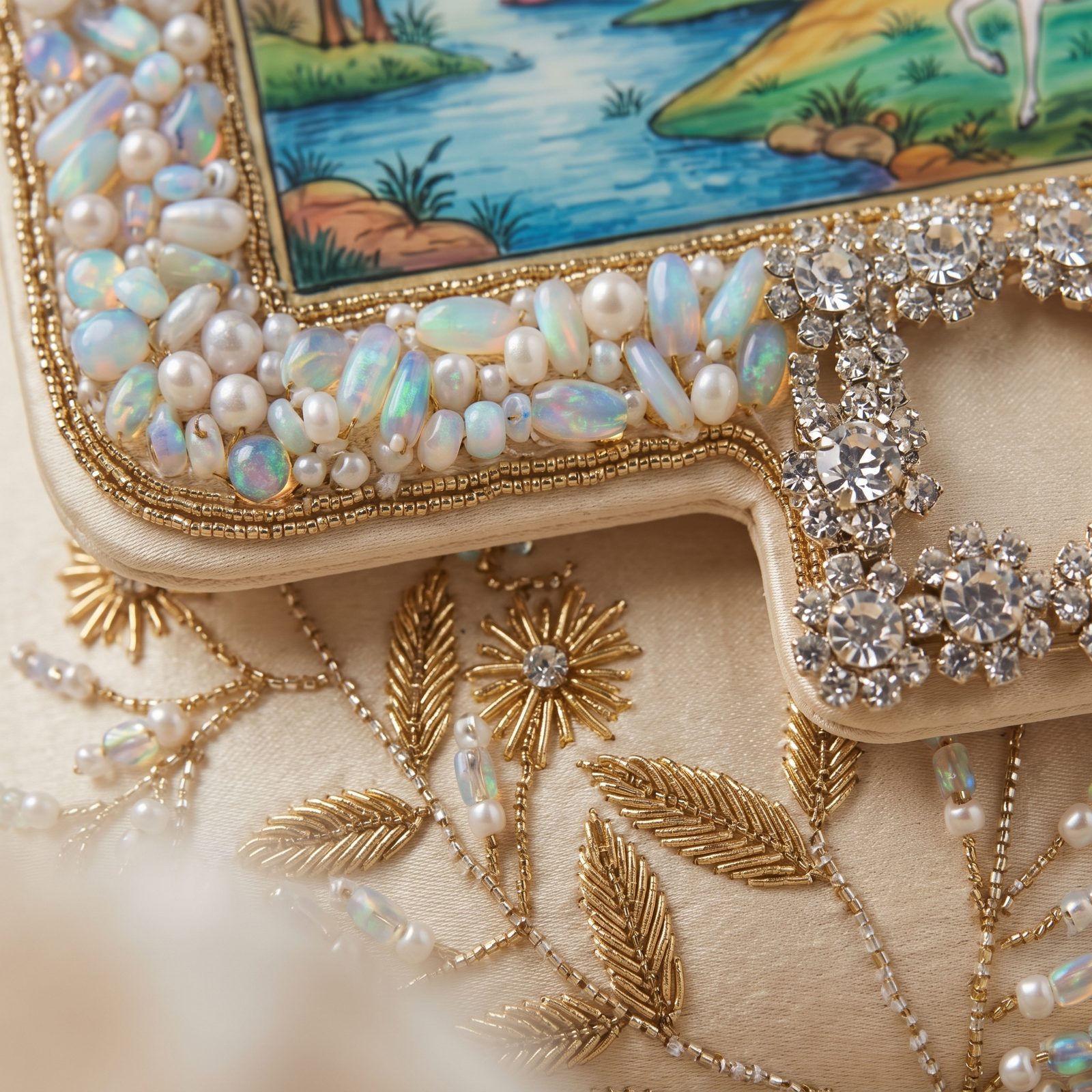 Rajput rider pearl embroidery detail