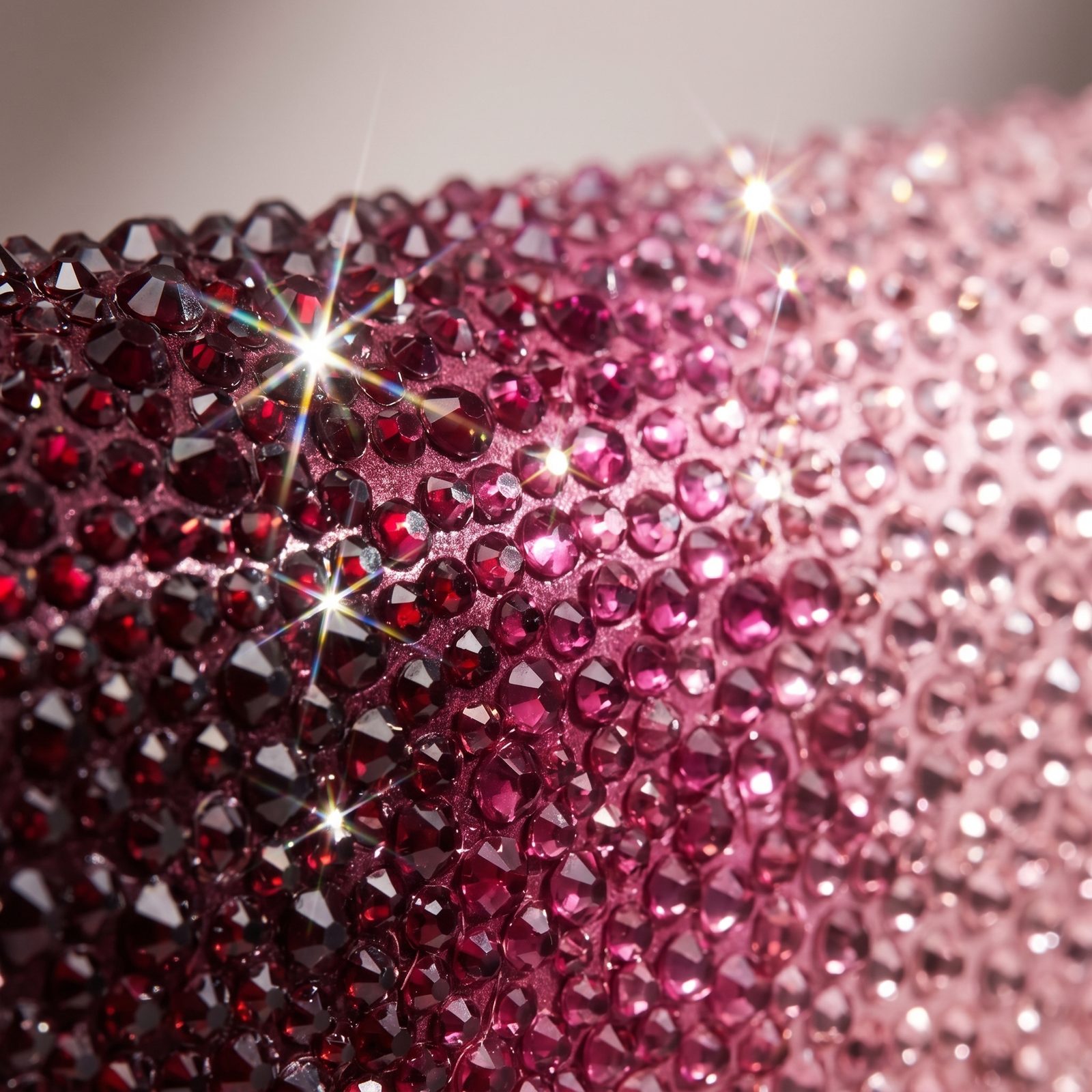Scarlet ombre crystal detail